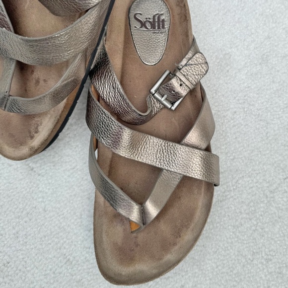 Sofft Slide Thong Sandals Pewter Women's 9.5M - Picture 4 of 12